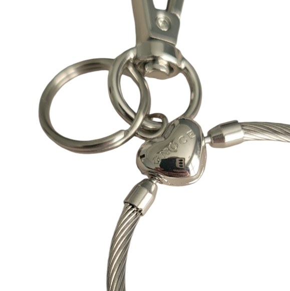 Gnoce Silver Stainless Steel Versatile Charm Holder Purse Key Chain Belt Loop - Picture 8 of 13